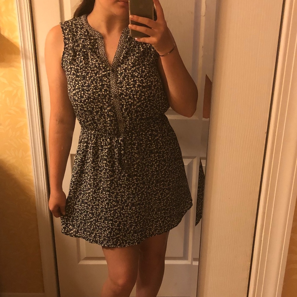 Floral Pin-tuck Shirt Dress (Modest)